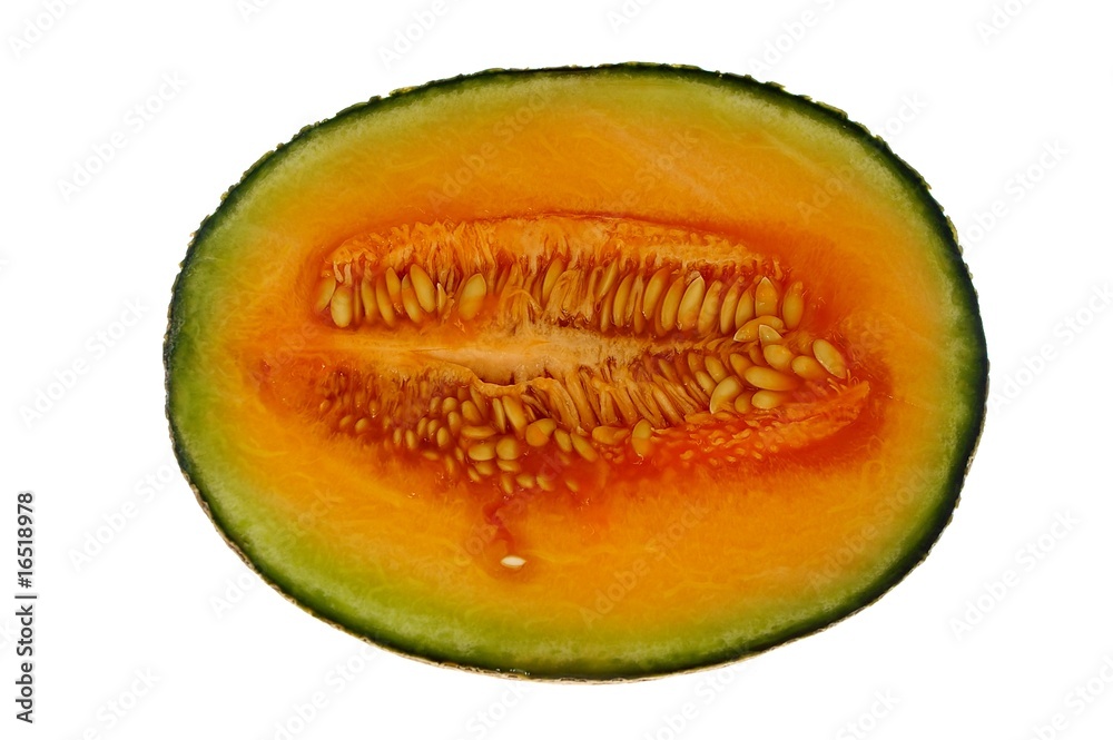 Rockmelon or cantaloupe half