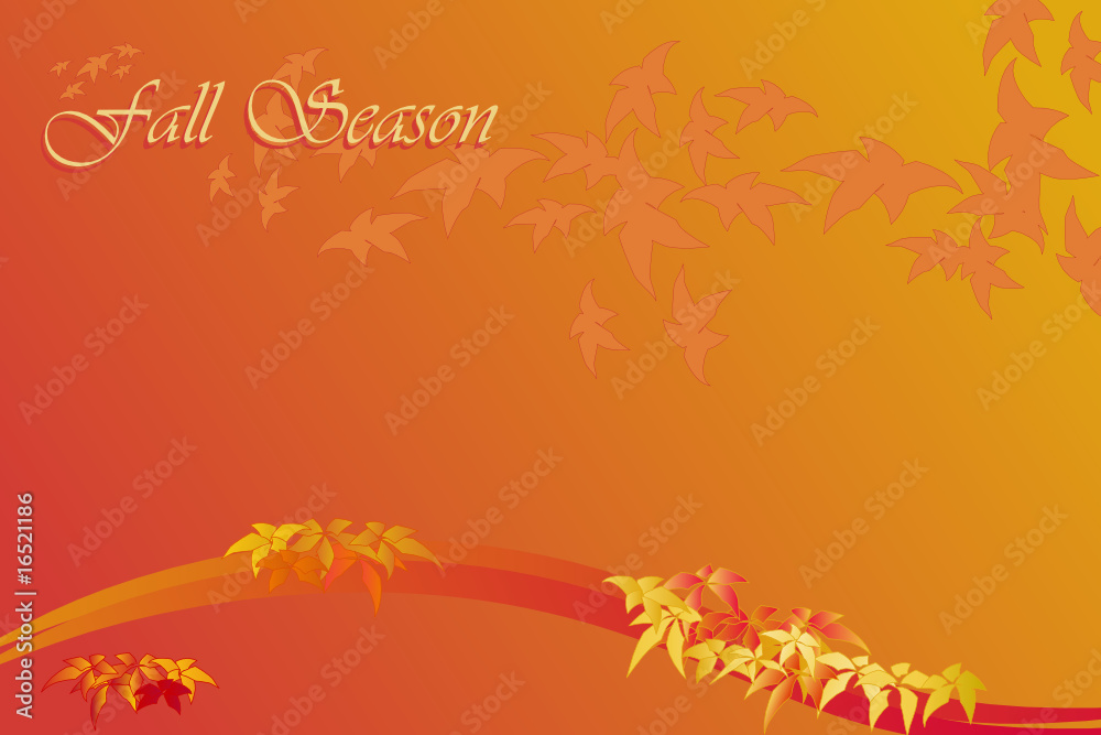 Fall season background with frame - Autumn colors