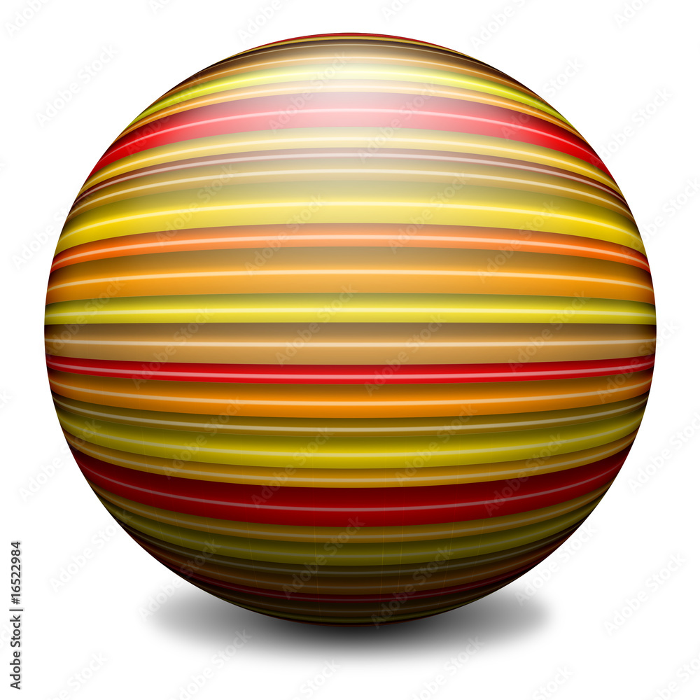 Sfera a Righe-Ray Globe-Sphere à Rayures-Verticale