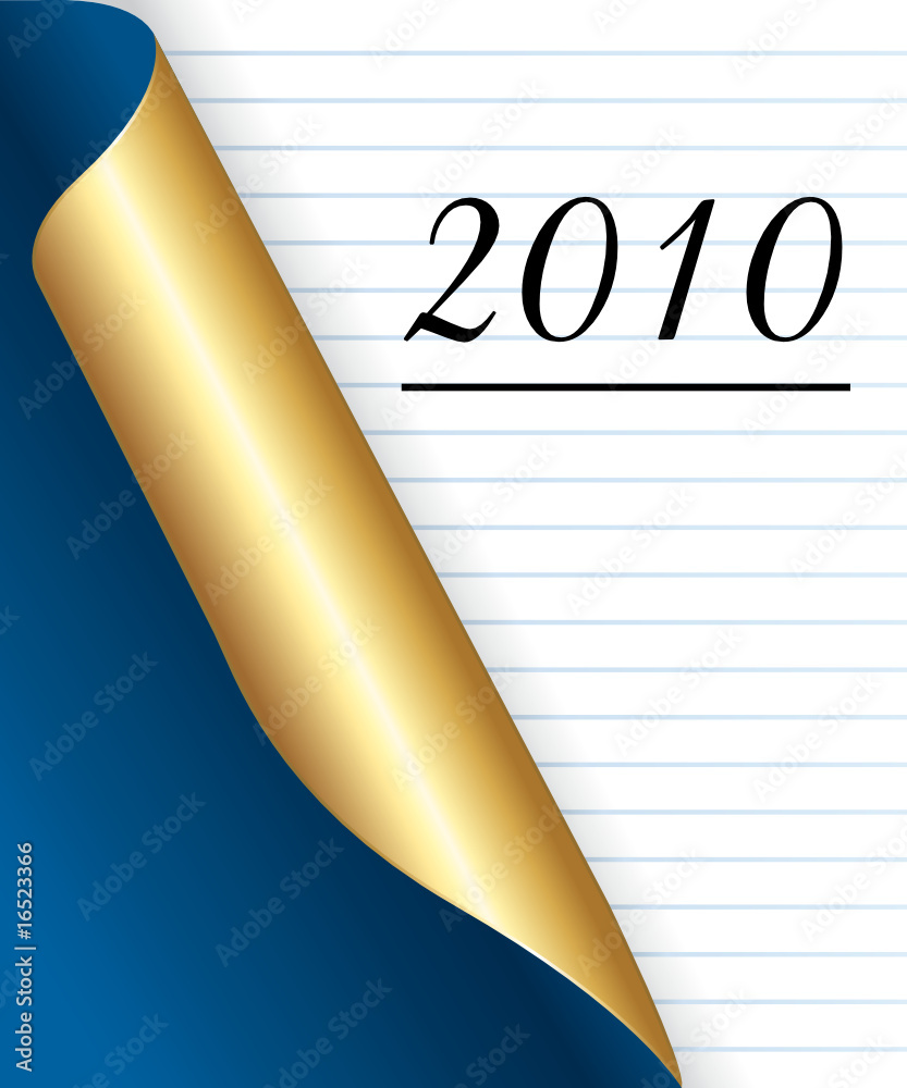 2010 New year page - obrazy, fototapety, plakaty 