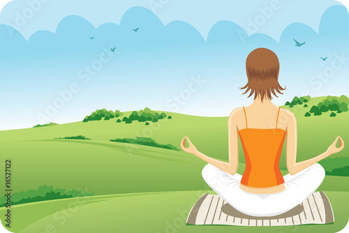 Yoga at the grass