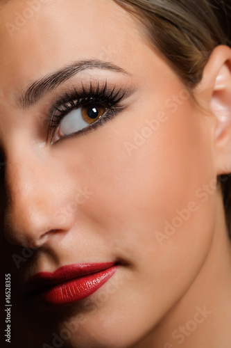 beautiful young woman  portrait closeup