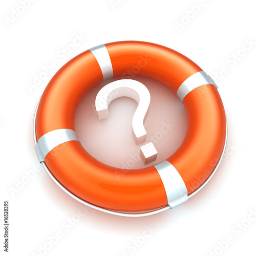 Lifebuoy witn question mark