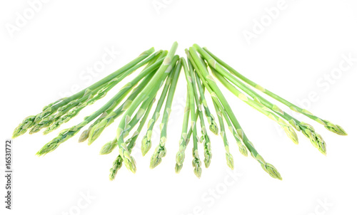 Young asparagus isolated.
