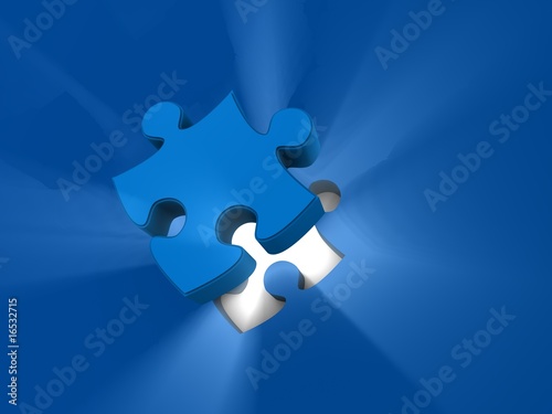 puzzle blau photo