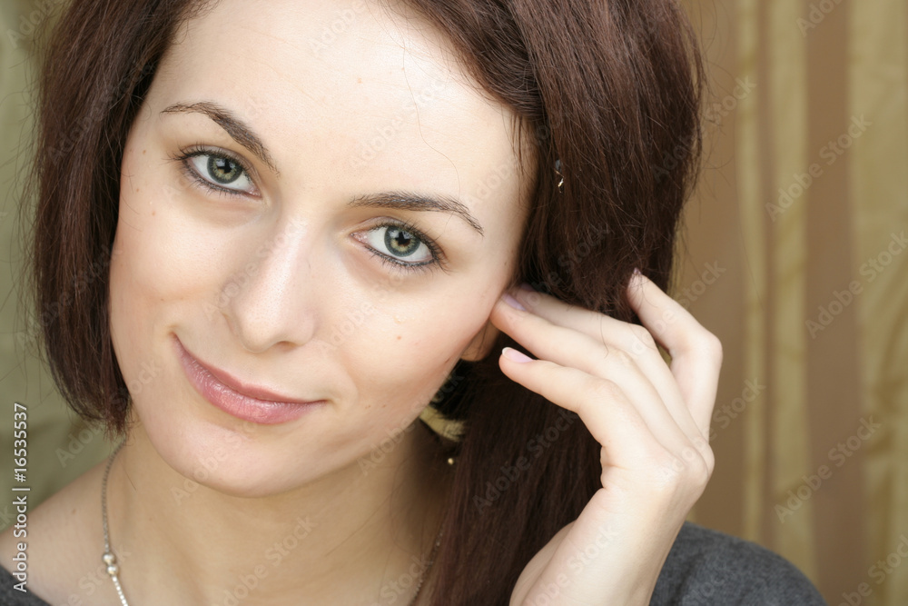 Woman with green eyes Woman with green eyes