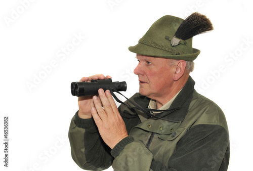 Jäger mit Fernglas photo