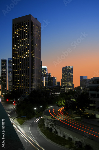 Los Angeles Street Scene at Twilight