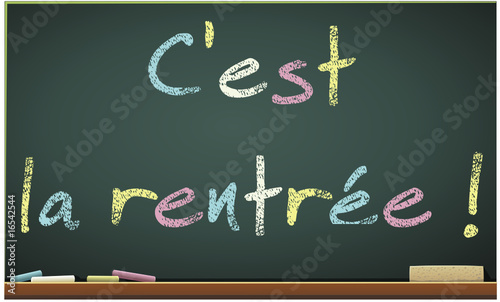 Tableau noir c'est la rentrée (détouré)