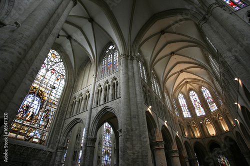 Cathedral interior in Brussels, Belgium