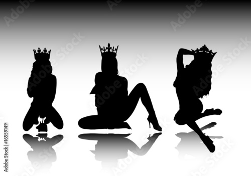 sexy queen vector silhouettes