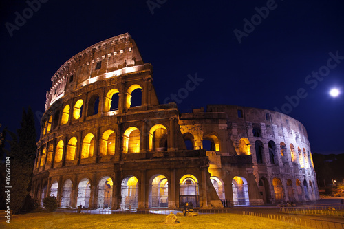 Tablou pe pânză Colosseum Coliseum Overview Moon Night Rome Italy