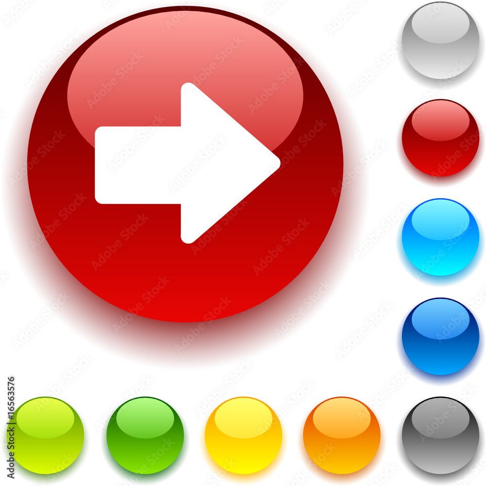 Arrow shiny button. Vector illustration Arrow shiny button. Vector illustration