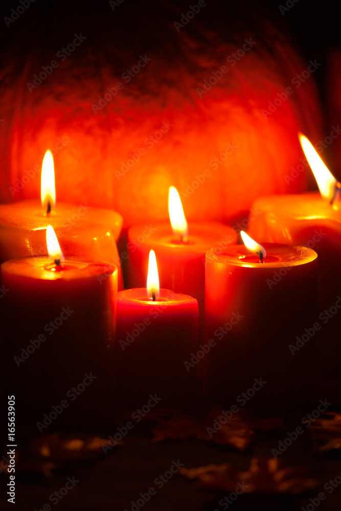Set of Candles and pumpkin Set of Candles and pumpkin