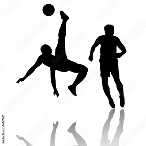 Football player-Soccer player-Bicycle kick