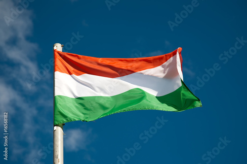 Photography Hungarian flag against blue sky