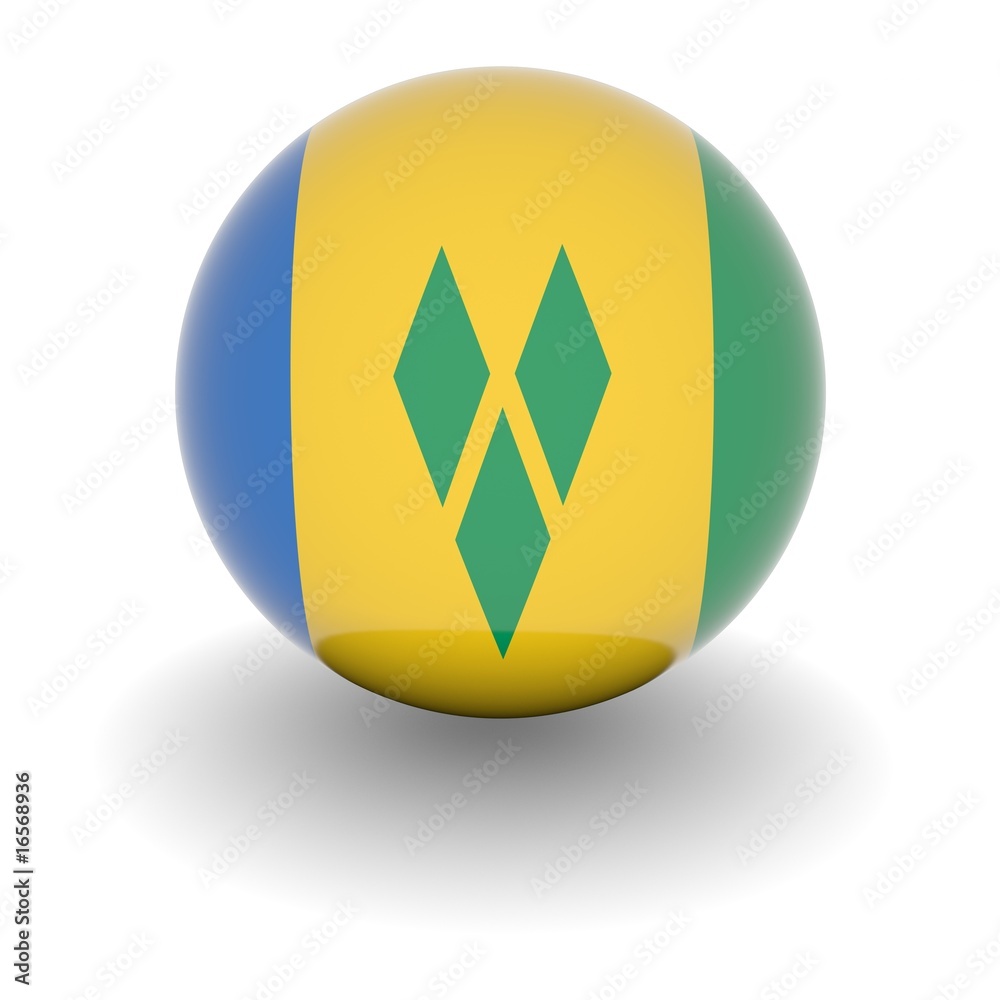 High resolution ball with flag of Saint Vincent and the Grenadin High resolution ball with flag of Saint Vincent and the Grenadin