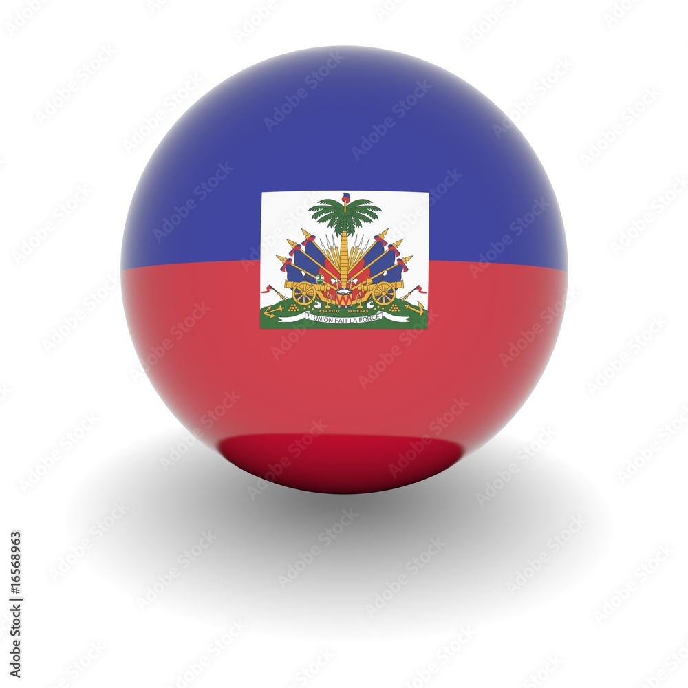 Obraz premium High resolution ball with flag of Haiti
