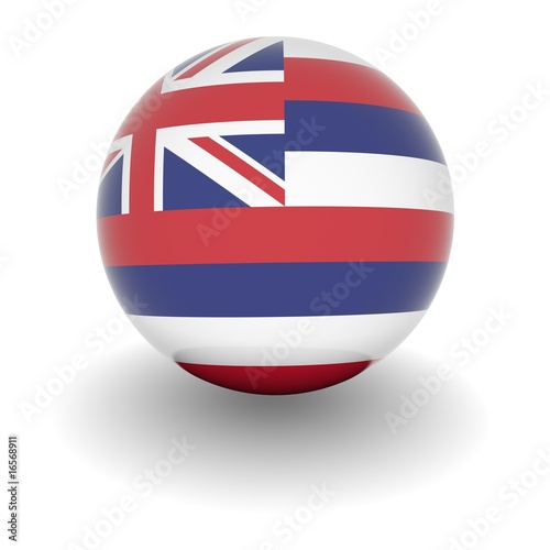 High resolution ball with flag of Hawaii
