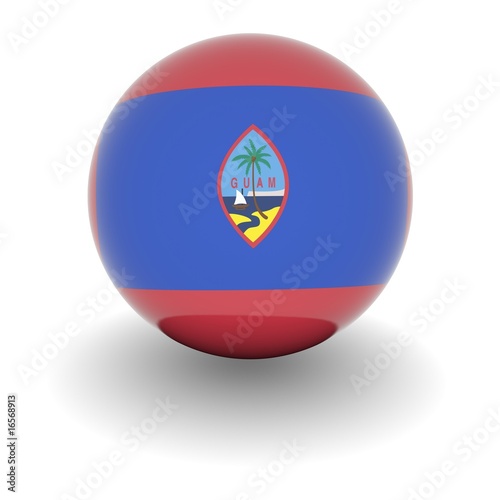 High resolution ball with flag of Guam