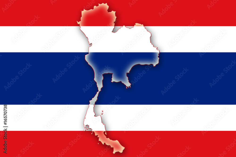 Obraz premium thailand flag flagge shape