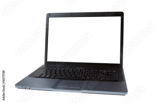 Laptop Computer on White Background