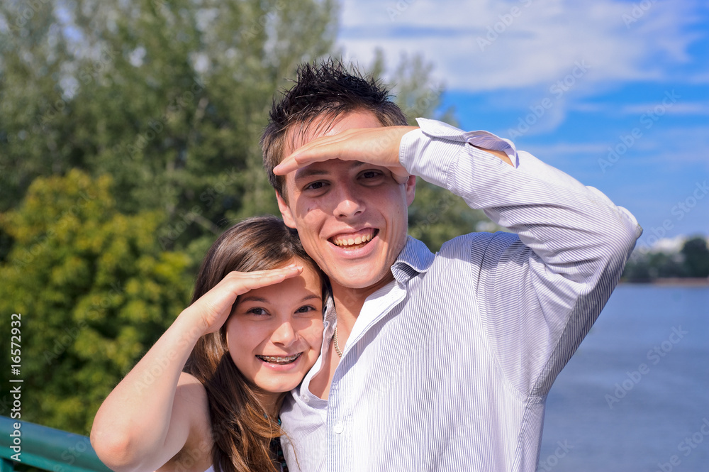 Naklejka premium young couple