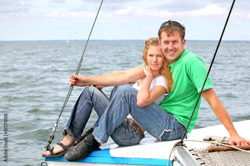 couple on the yacht