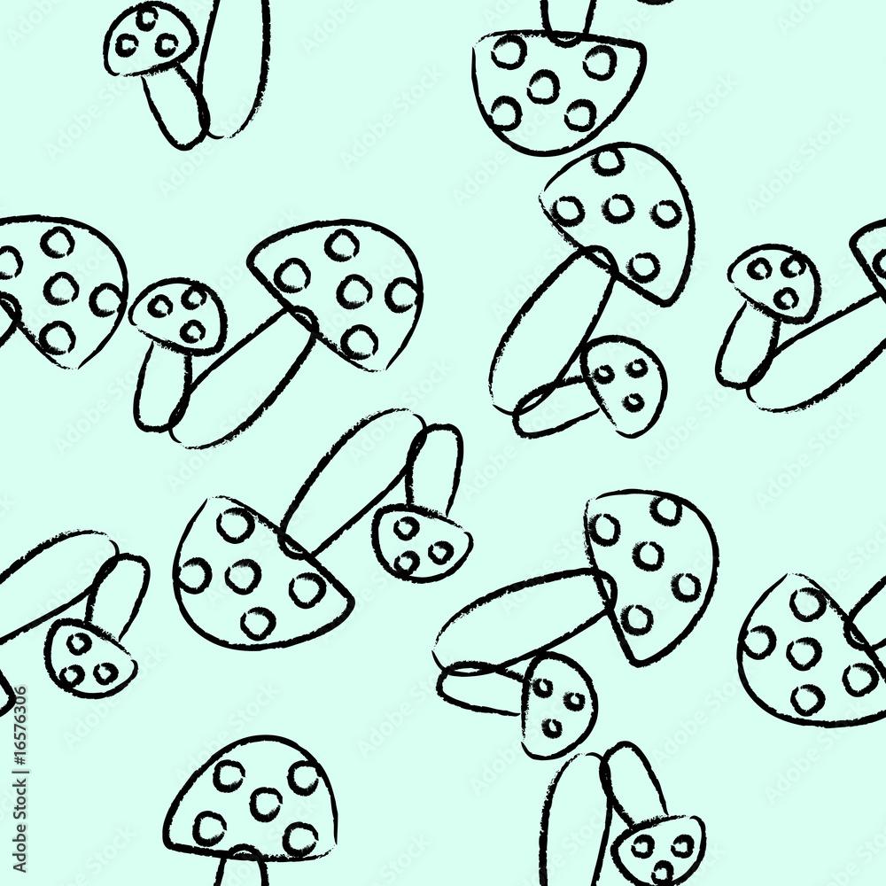 Fungus vector seamless background