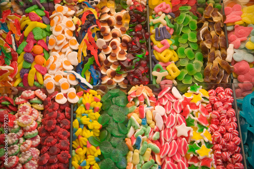 Sweets stand at market