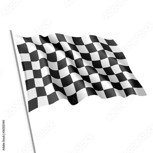 Checkered flag. Vector.