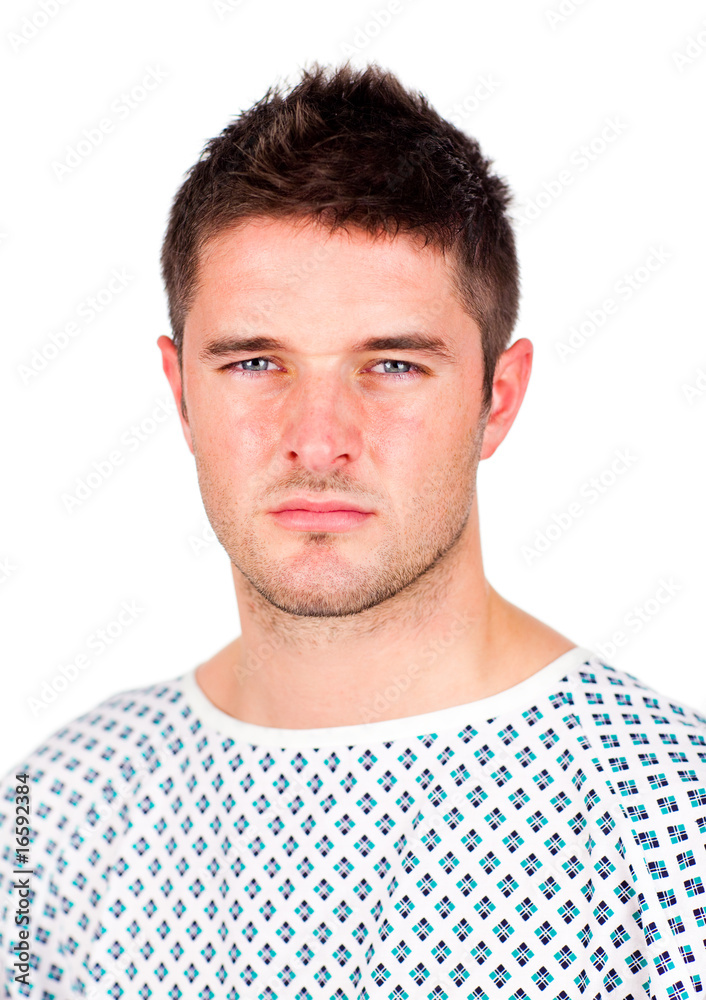 Portrait of a serious patient Portrait of a serious patient