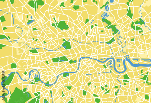 Photography vector map of London.