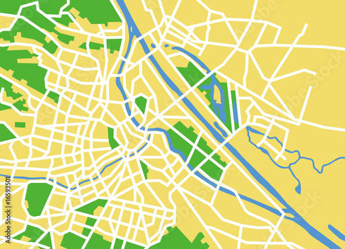 Photography vector map of vienna.