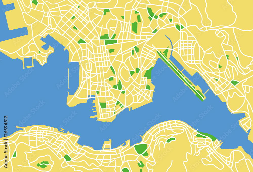 Fototapeta premium Mapa wektorowa Hongkongu.