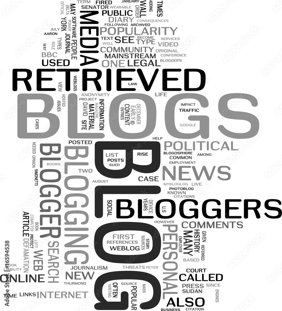 Obraz premium Blog word cloud