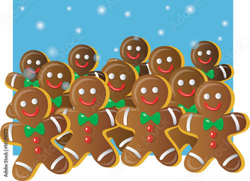 Gingerbread Man on Snowfall