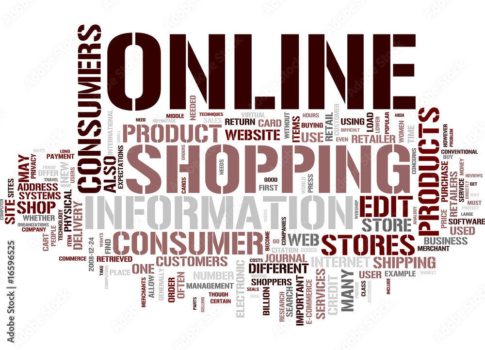 Shopping online tag cloud - Concepts of shopping online market