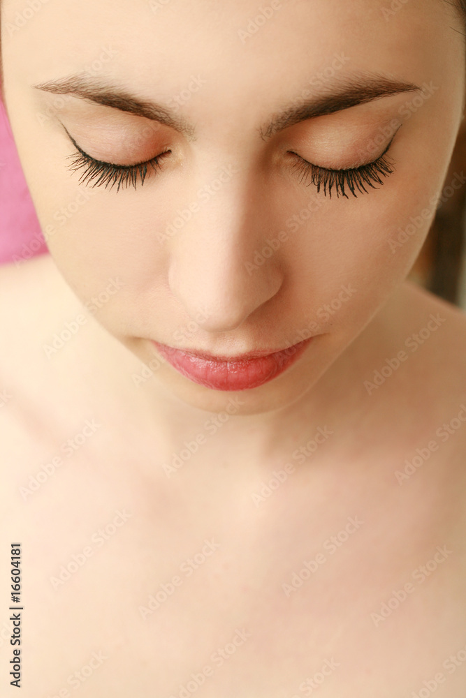 beautiful woman with eyes closed beautiful woman with eyes closed
