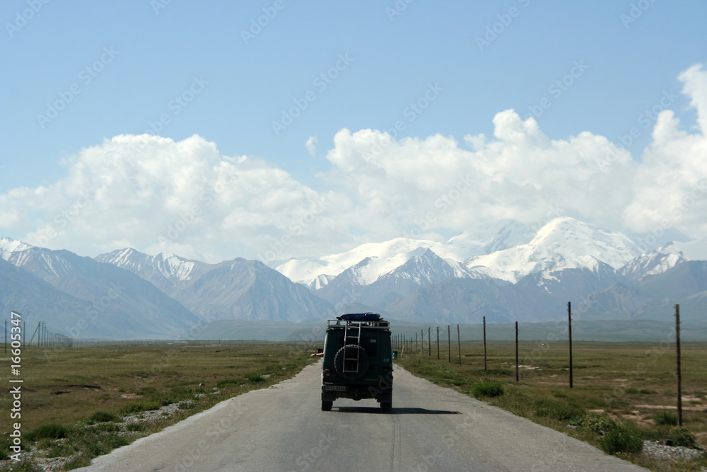 Blick auf das Pamir-Gebirge - Kirgistan Blick auf das Pamir-Gebirge - Kirgistan