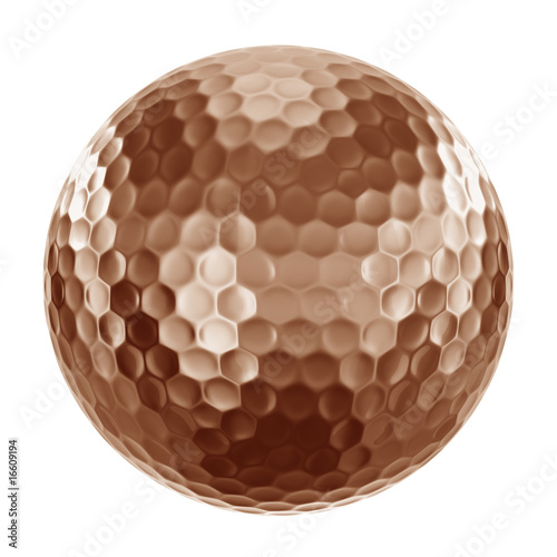 Golfball in bronze