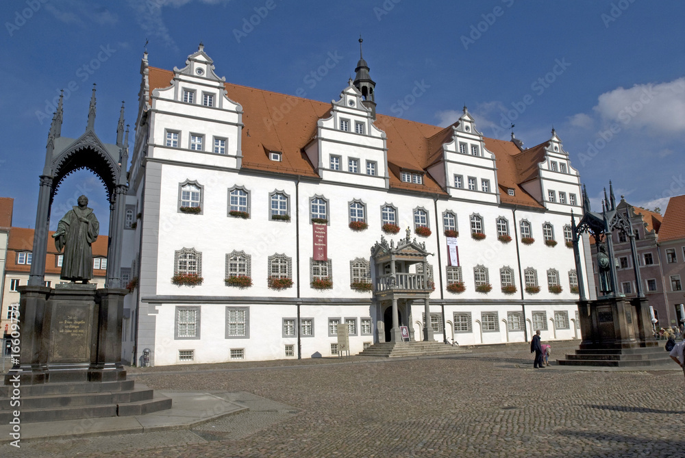 Rathaus in Wittenberg,Sachsen-Anhalt,Deutschland