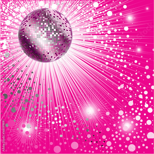 Vector background with disco-ball