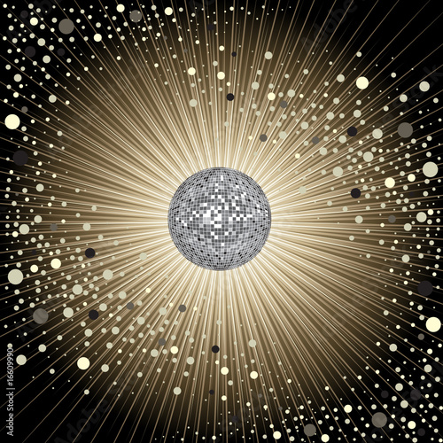 Vector background with disco-ball