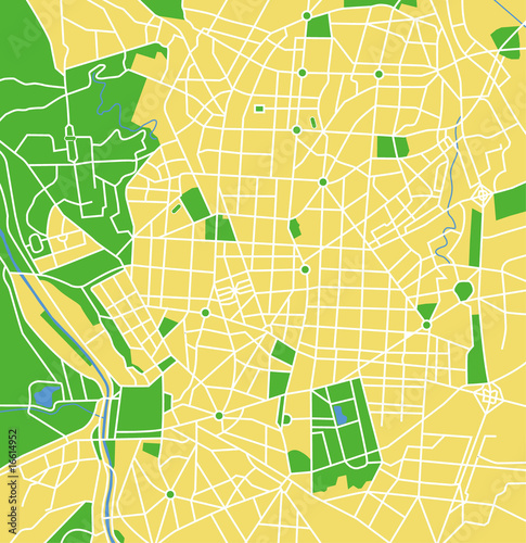 Vector map of Madrid.