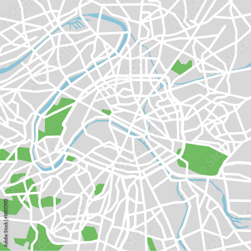 vector map of Paris