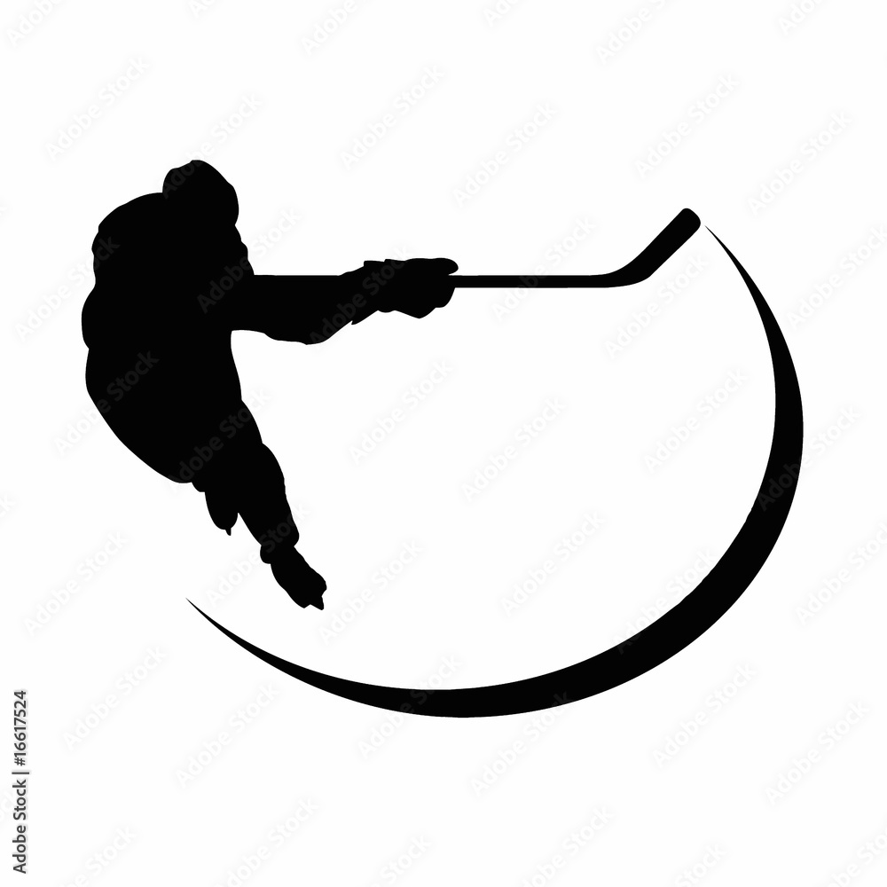 Naklejka premium Hockey Player Silhouette