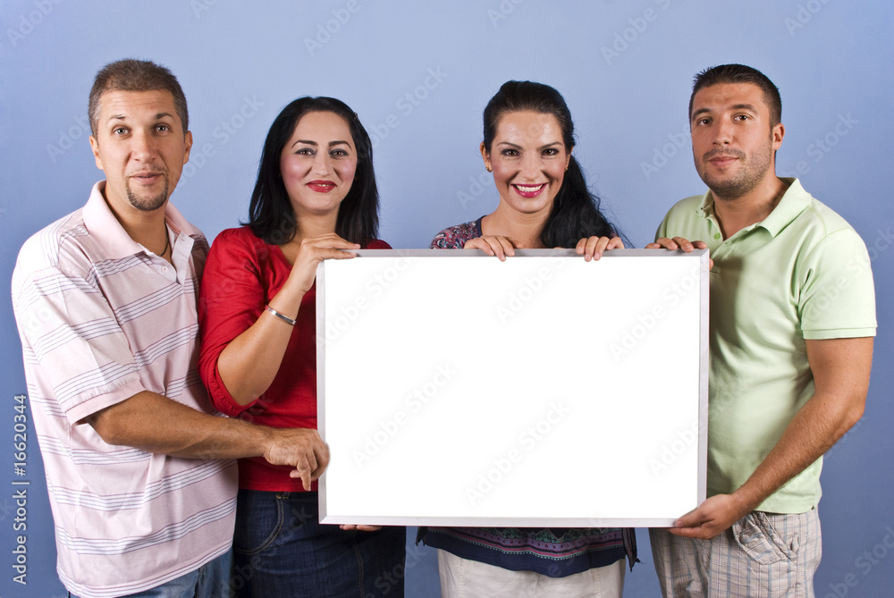 Friends with banner Friends with banner