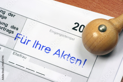 Für Ihre Akten - Stempel