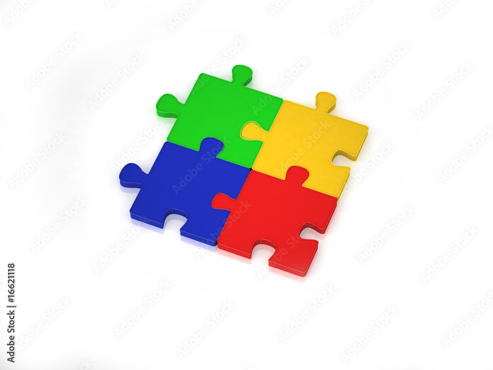 3D solved puzzle 3D solved puzzle